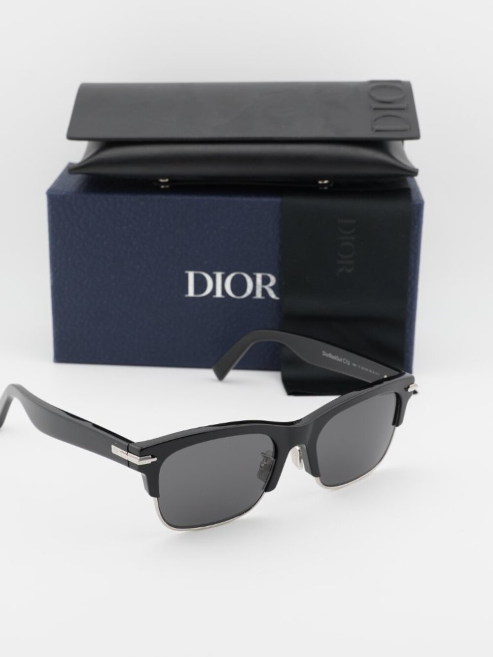 Dior DIORBLACKSUIT C1U 10A0 Square Sunglasses - Black / Grey - Picture 8 of 10